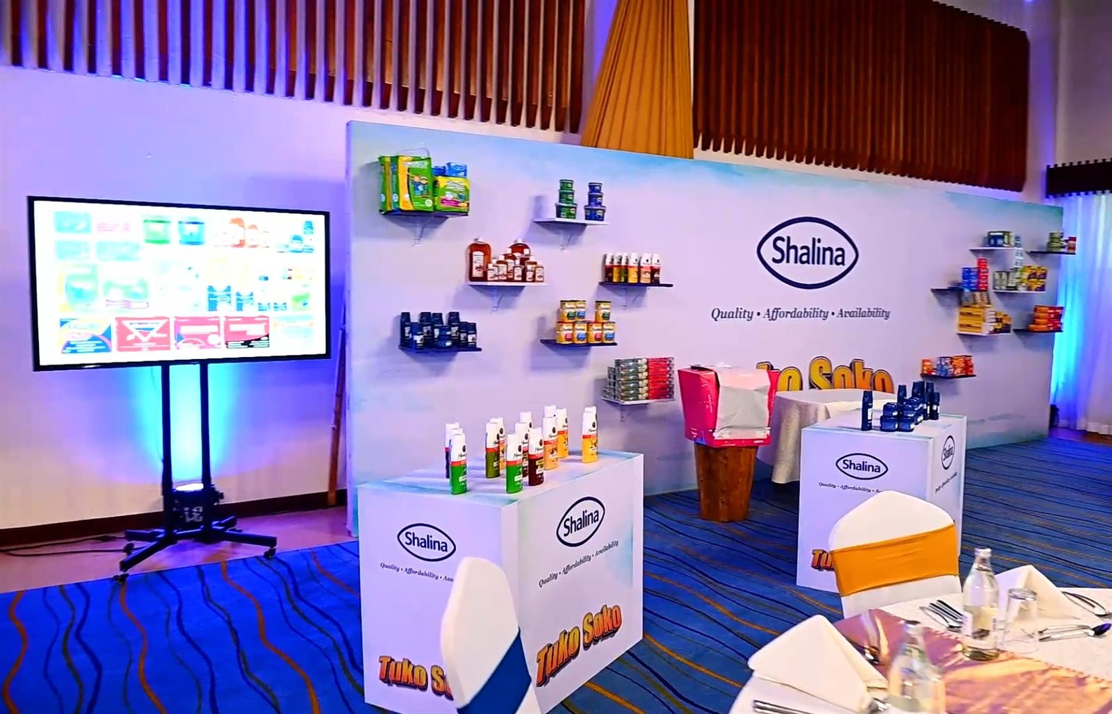 Shalina product display at a GDC event